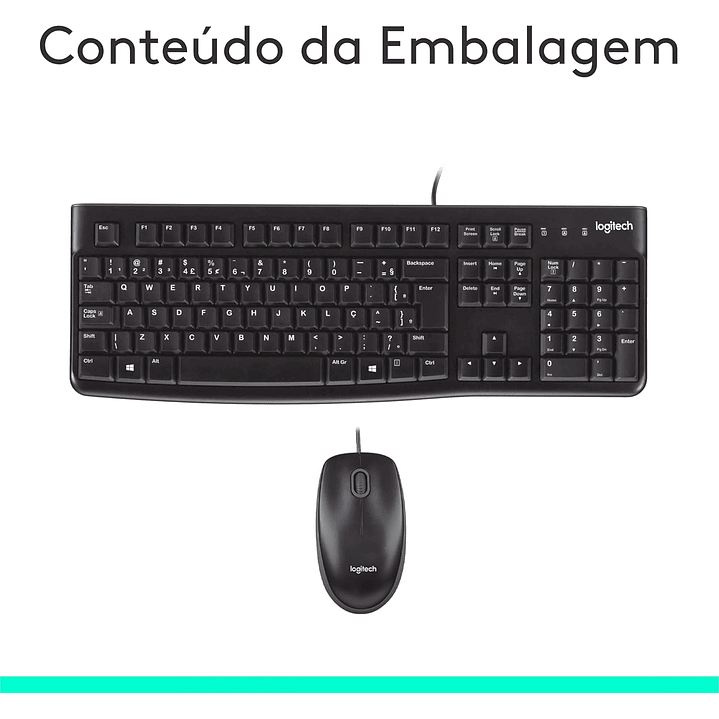 Logitech Wireless Teclado e Mouse MK120 8