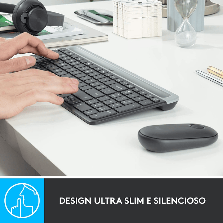 Logitech Wireless Teclado e Mouse MK470 Slim 3