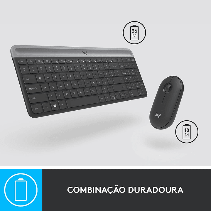 Logitech Wireless Teclado e Mouse MK470 Slim 5
