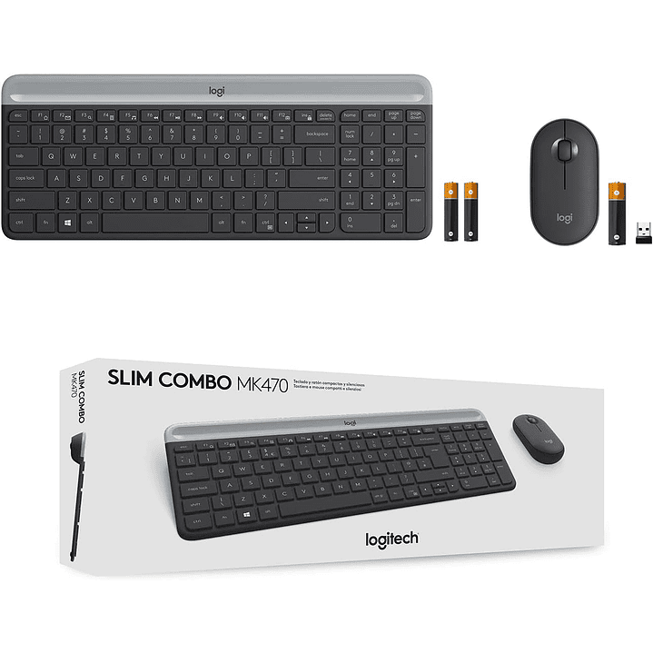 Logitech Wireless Teclado e Mouse MK470 Slim 10