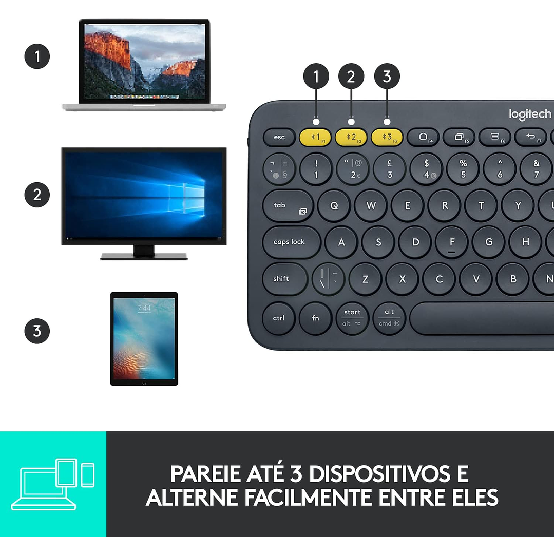 Logitech Teclado Wireless K380 7