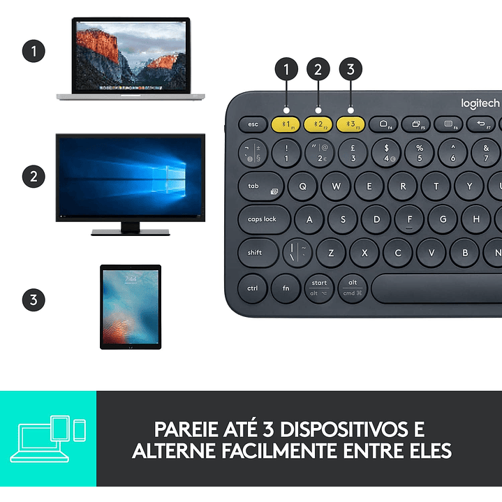 Logitech Teclado Wireless K380 7