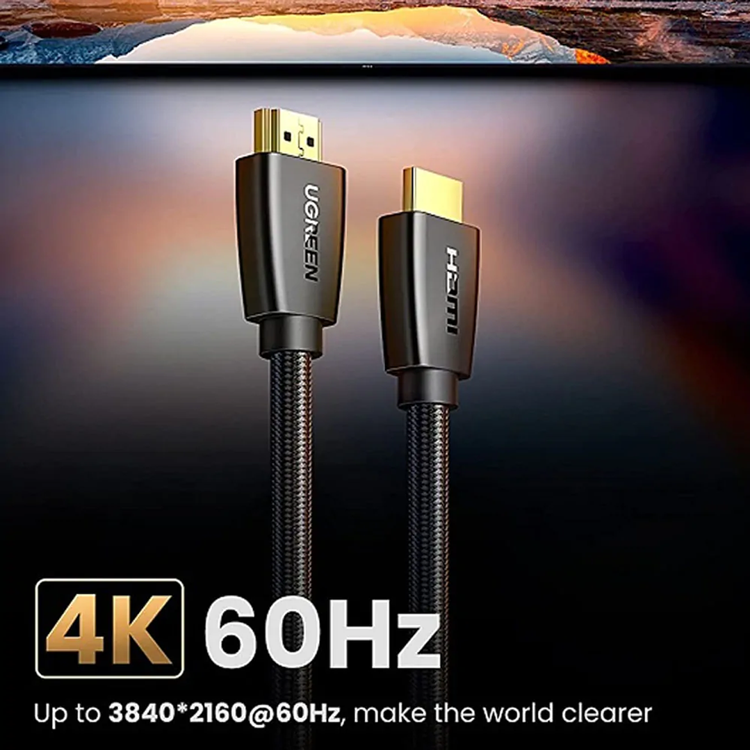 Ugreen HDMI V2.0 Male To Male Braided 4K@60Hz 1M 40408 4