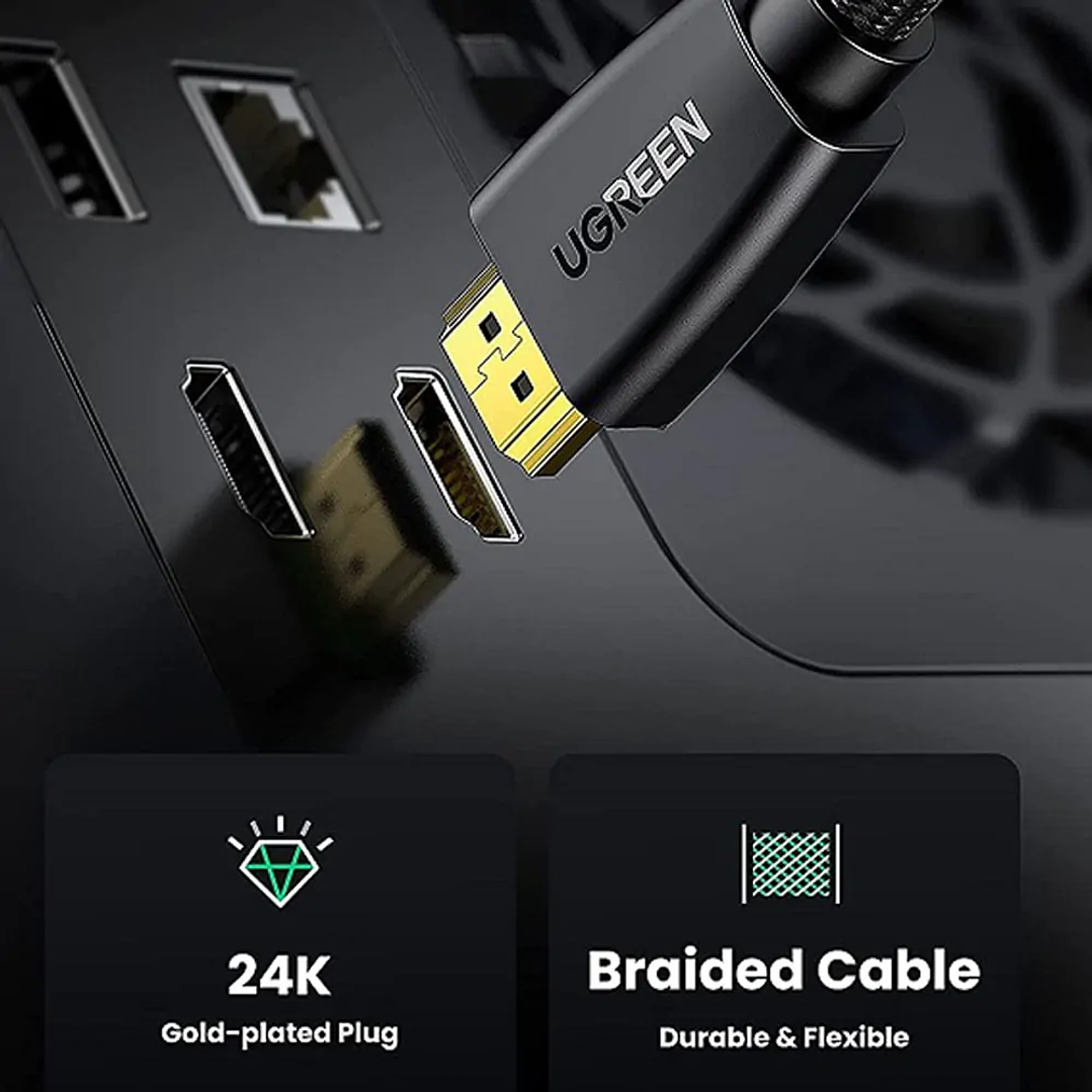 Ugreen HDMI V2.0 Male To Male Braided 4K@60Hz 1M 40408 5