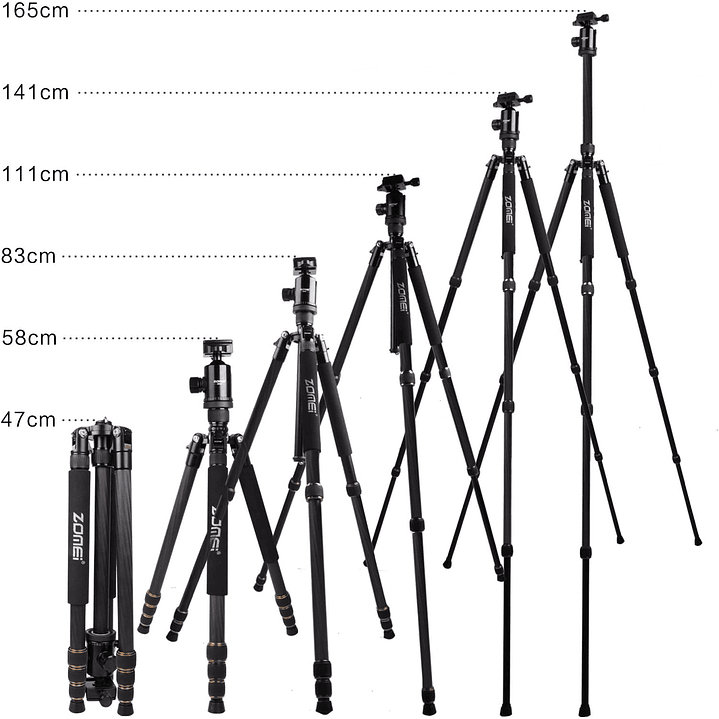 Tripé ZOMEI Q666C 3