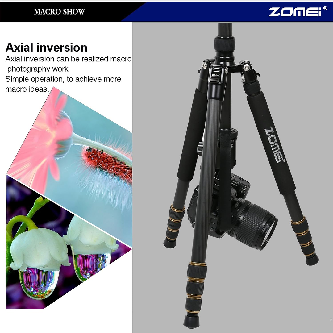Tripé ZOMEI Q666C 4
