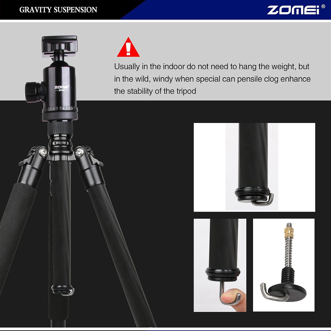 Tripé ZOMEI Q666C 5
