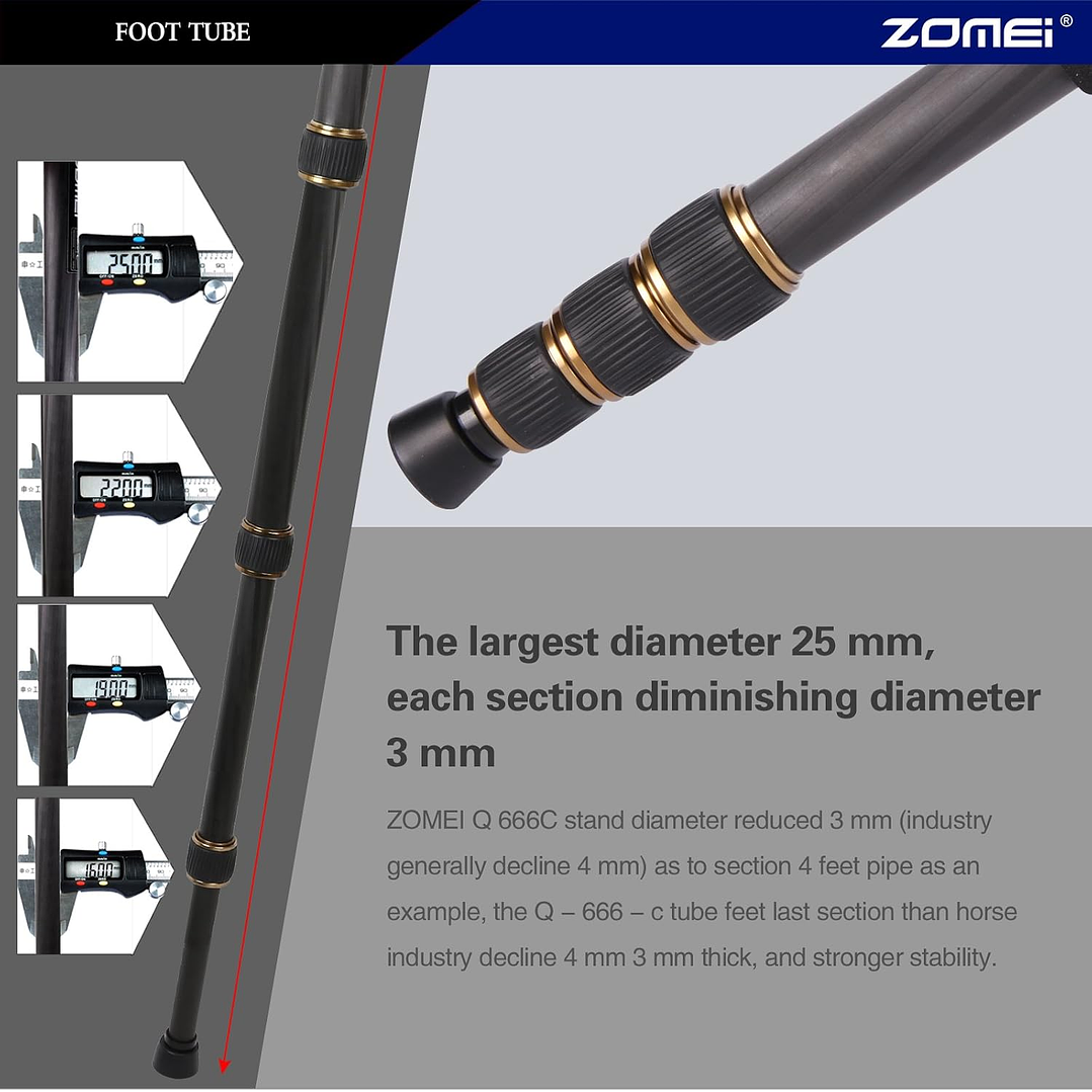 Tripé ZOMEI Q666C 6