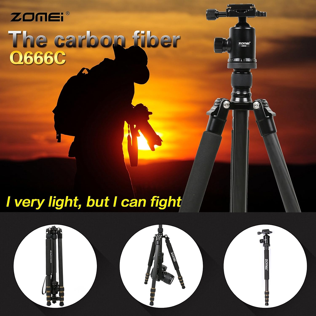 Tripé ZOMEI Q666C 8