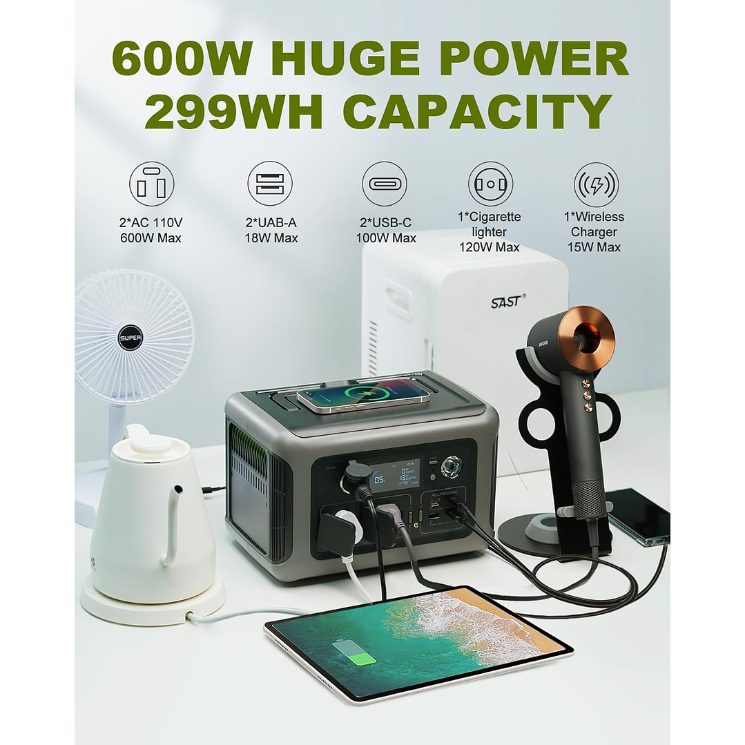 Estação de Energia Portátil ALLPOWERS R600 - 600W 2