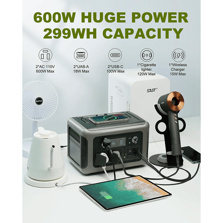 Estação de Energia Portátil ALLPOWERS R600 - 600W 2