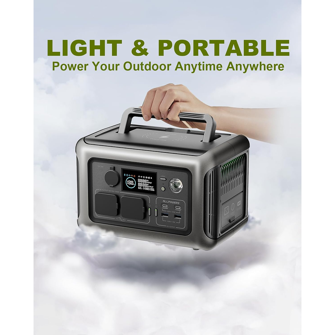 Estação de Energia Portátil ALLPOWERS R600 - 600W 6