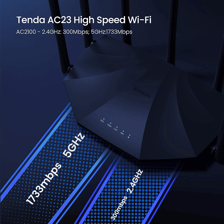 Tenda AC23 AC2100 Smart WiFi Router - Dual Band Gigabit Wireless 6