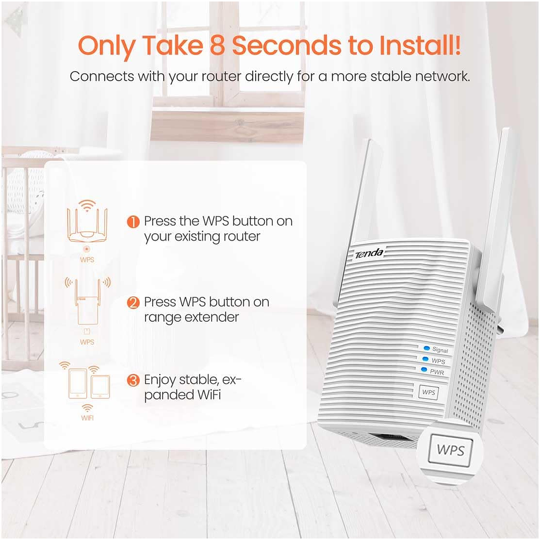 Tenda A18 AC1200 Dual Band WiFi Repeater  5