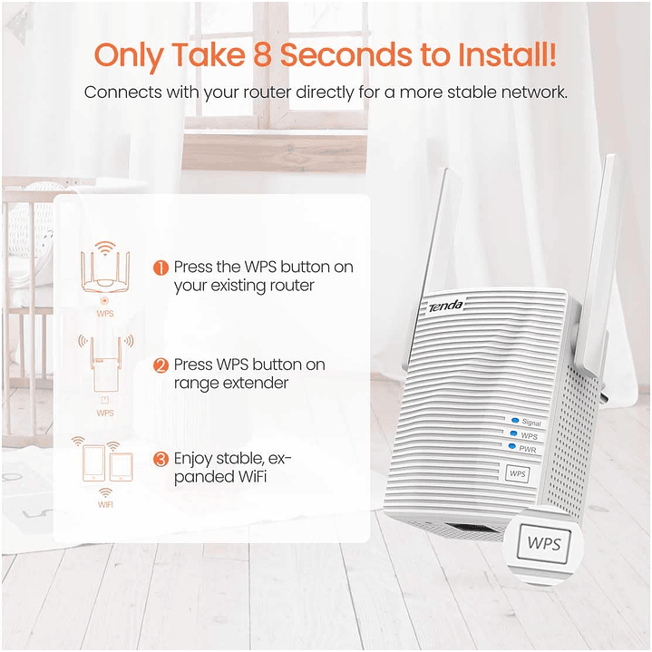 Tenda A18 AC1200 Dual Band WiFi Repeater  5
