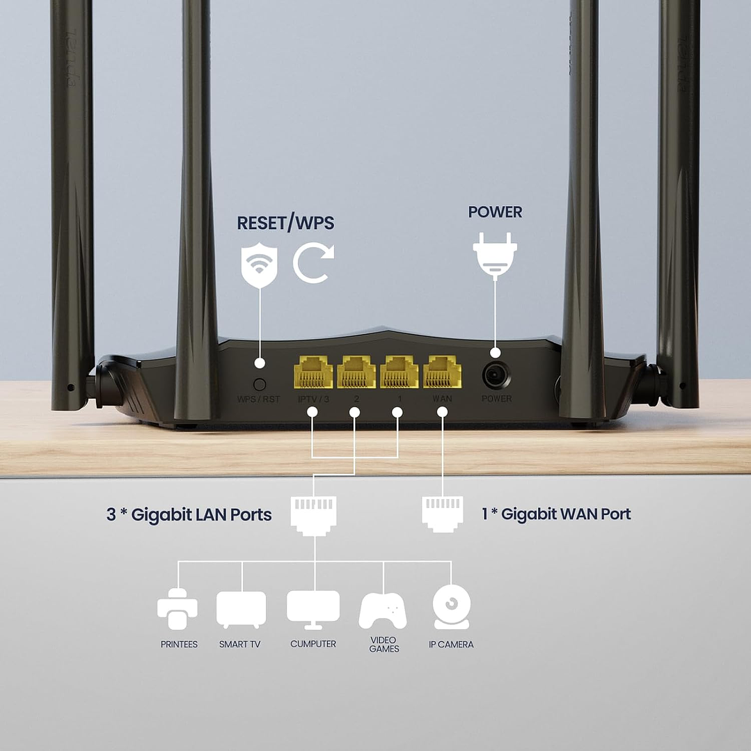 Tenda AC8 Router WiFi AC1200 - Wireless Router with Dual Band 4