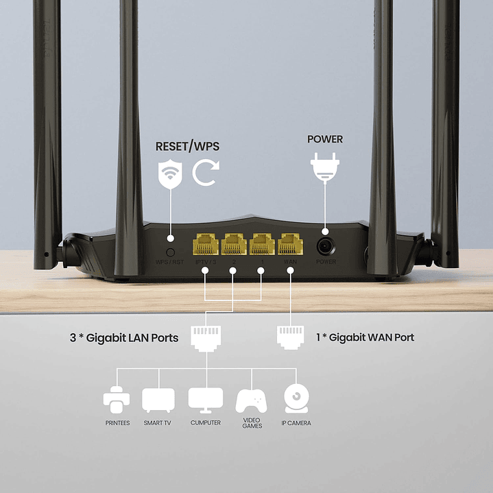 Tenda AC8 Router WiFi AC1200 - Wireless Router with Dual Band 4