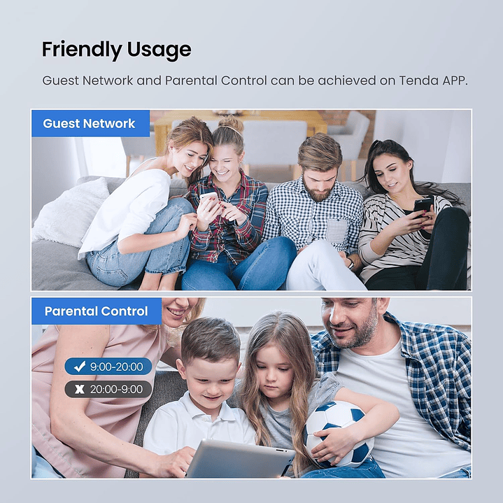 Tenda AC8 Router WiFi AC1200 - Wireless Router with Dual Band 8