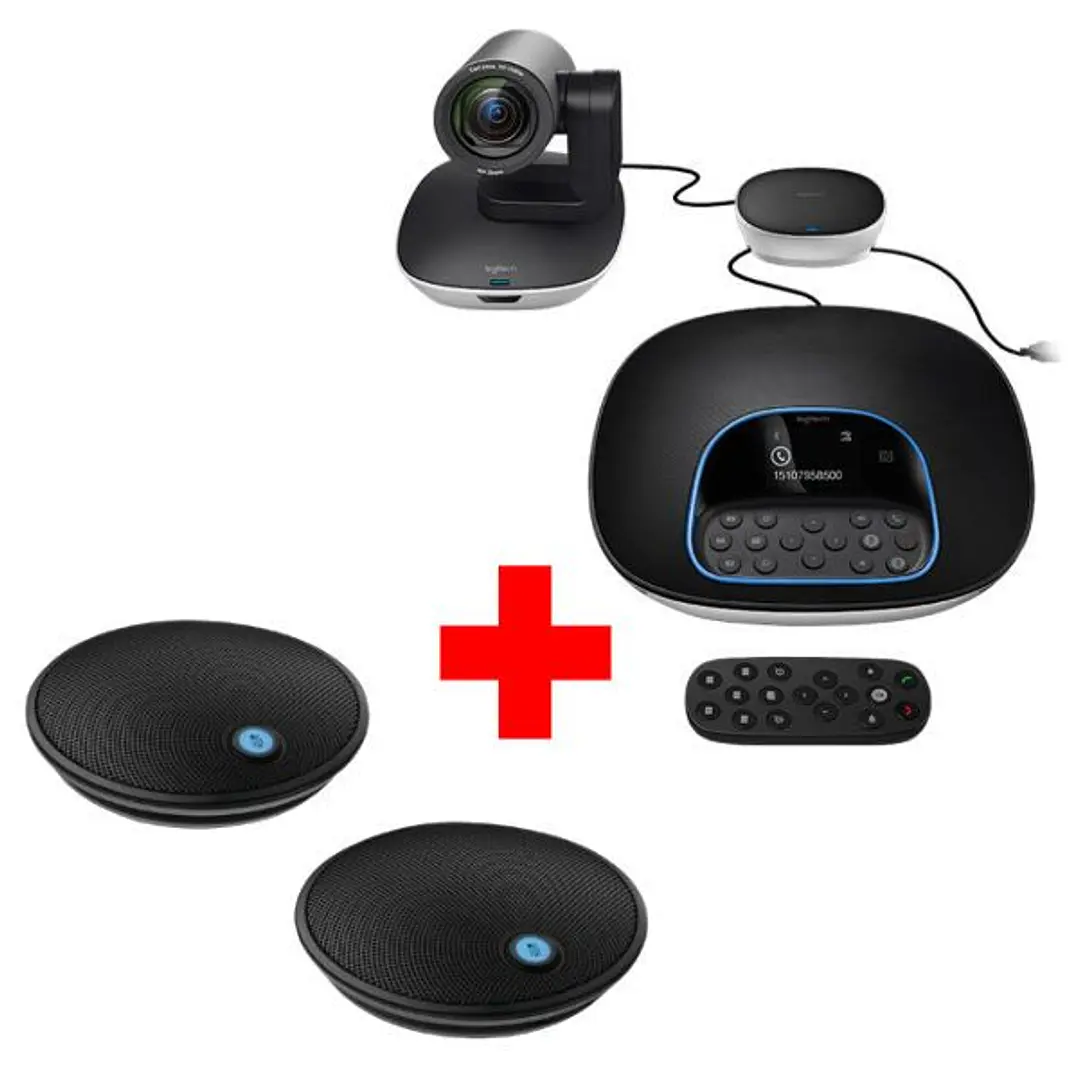 Logitech Group + 2 Microfones de Expansão 1