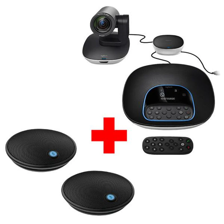 Logitech Group + 2 Microfones de Expansão 1