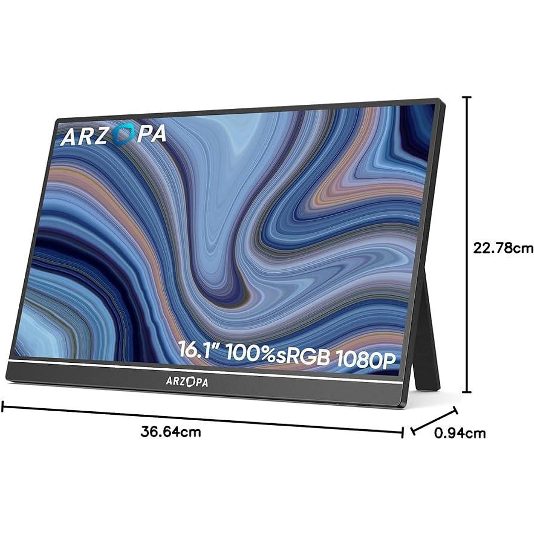Monitor Portátil para Laptop Arzopa A1 | 16,1'' FHD 1080P 1