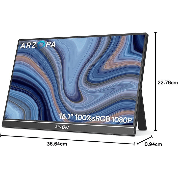 Monitor Portátil para Laptop Arzopa A1 | 16,1'' FHD 1080P 1
