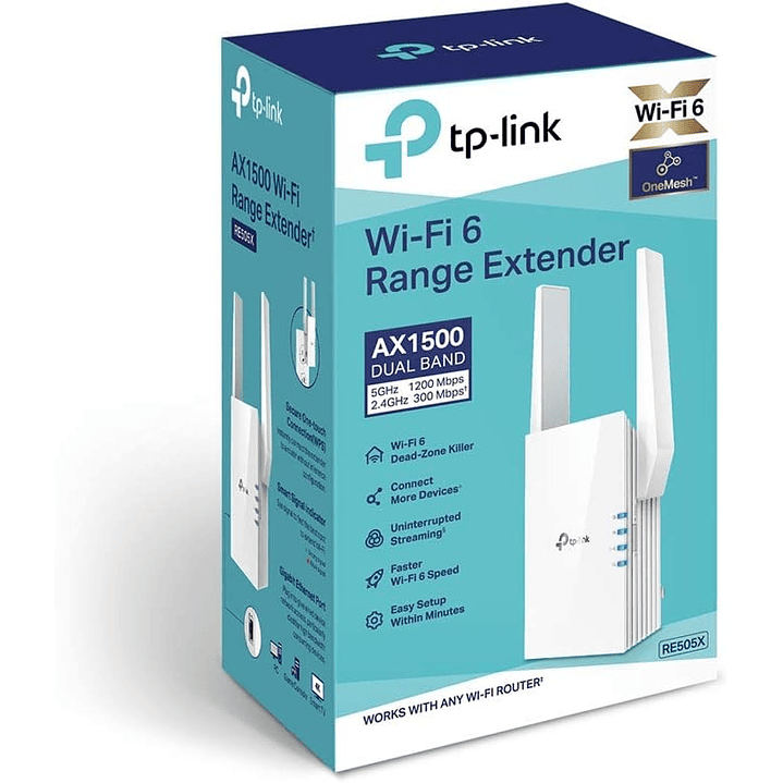 Repetidor de Sinal TP-Link AX1500 (RE505X) Wi-Fi 6 7