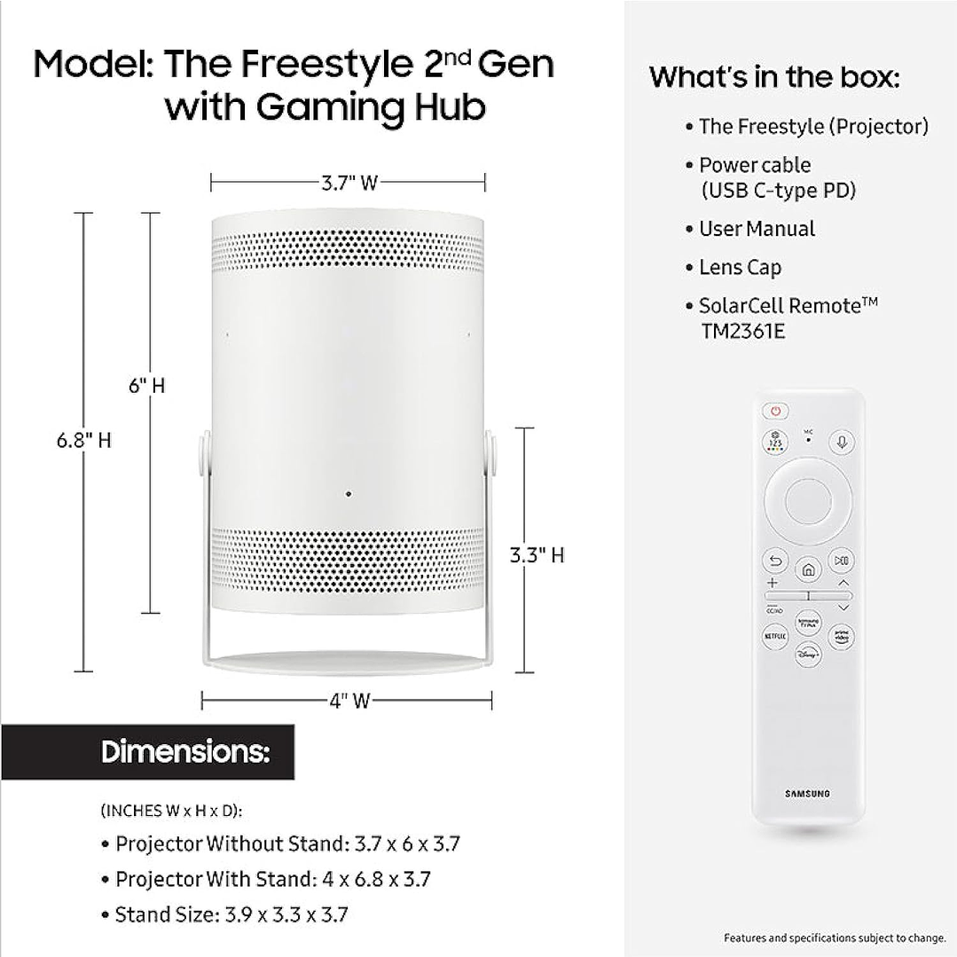 Samsung Projetor The Freestyle 2nd Gen 2