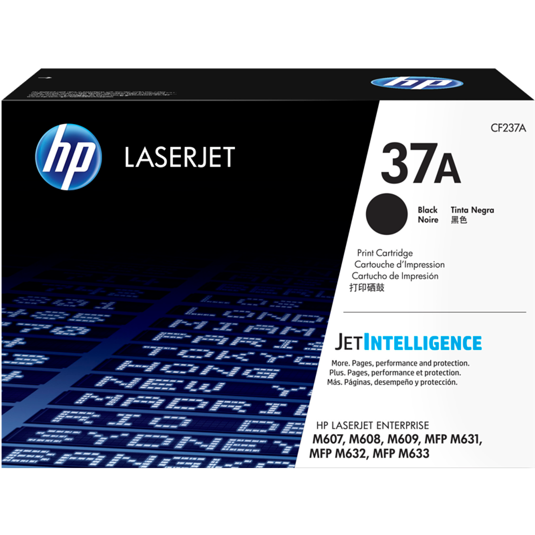Toner HP LaserJet Original 37A Preto  1
