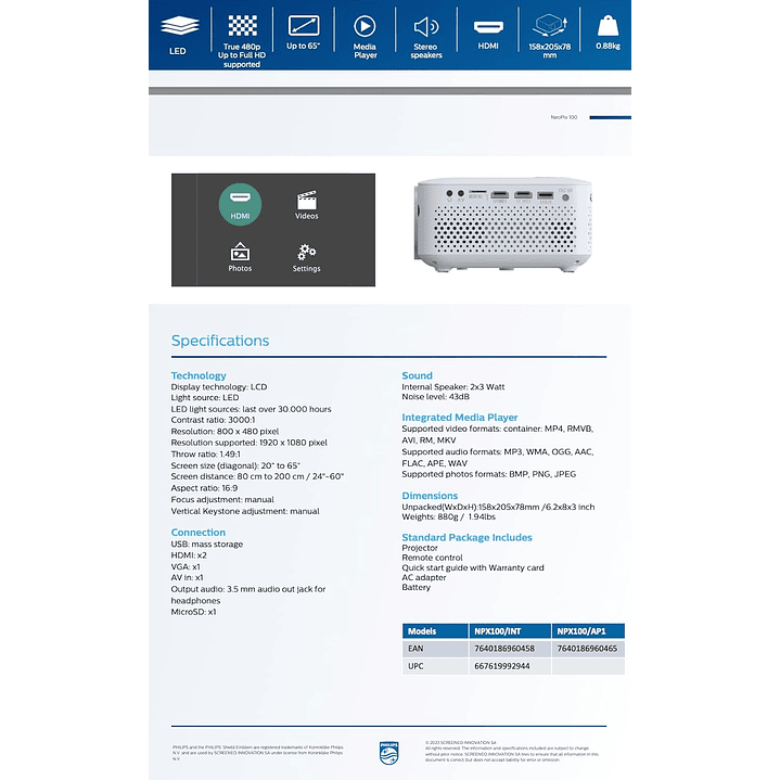 Philips NeoPix 100 8