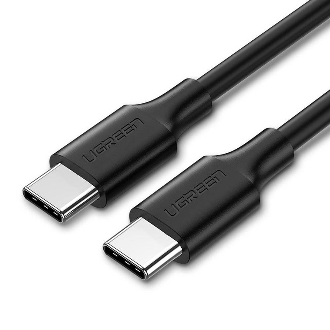 UGREEN USB-C 3.1 3A (MAX) PD 2.0 / QC3.0 MALE TO MALE 1.5M CHARGE & SYNC CABLE - BLACK 1
