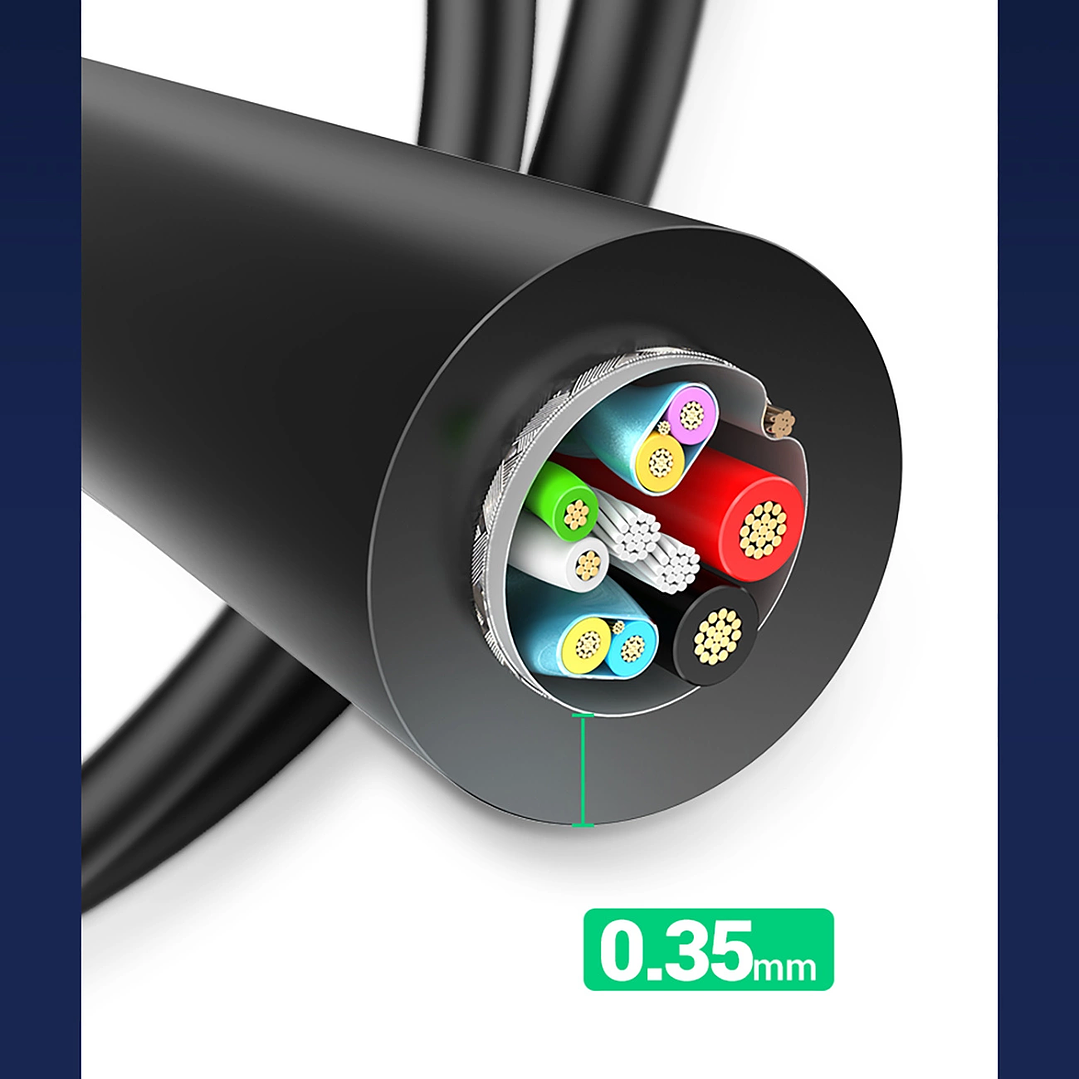 UGREEN USB-A 3.0 / USB-C 3A cable 1m - black 6