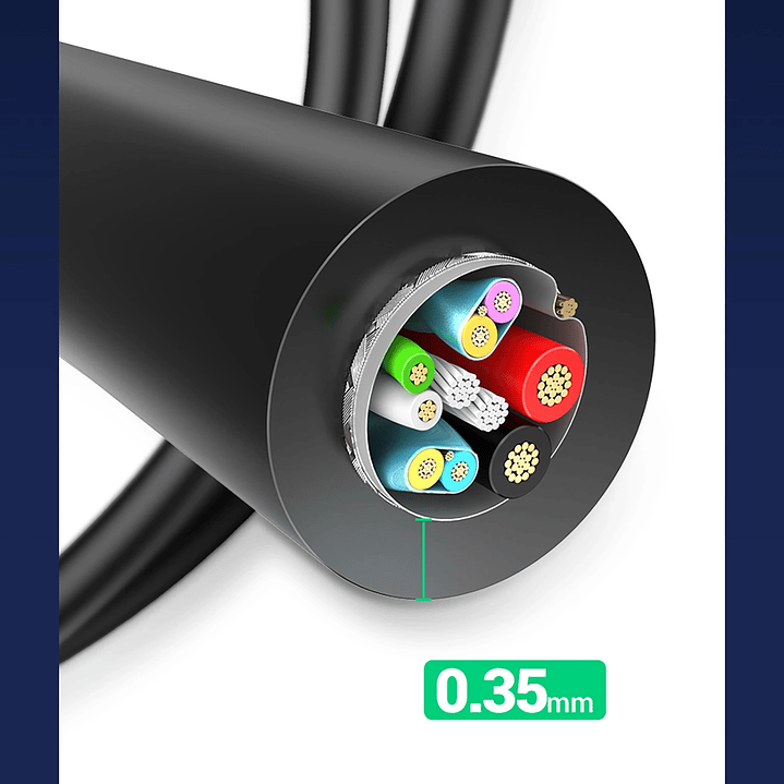 UGREEN USB-A 3.0 / USB-C 3A cable 1m - black 6