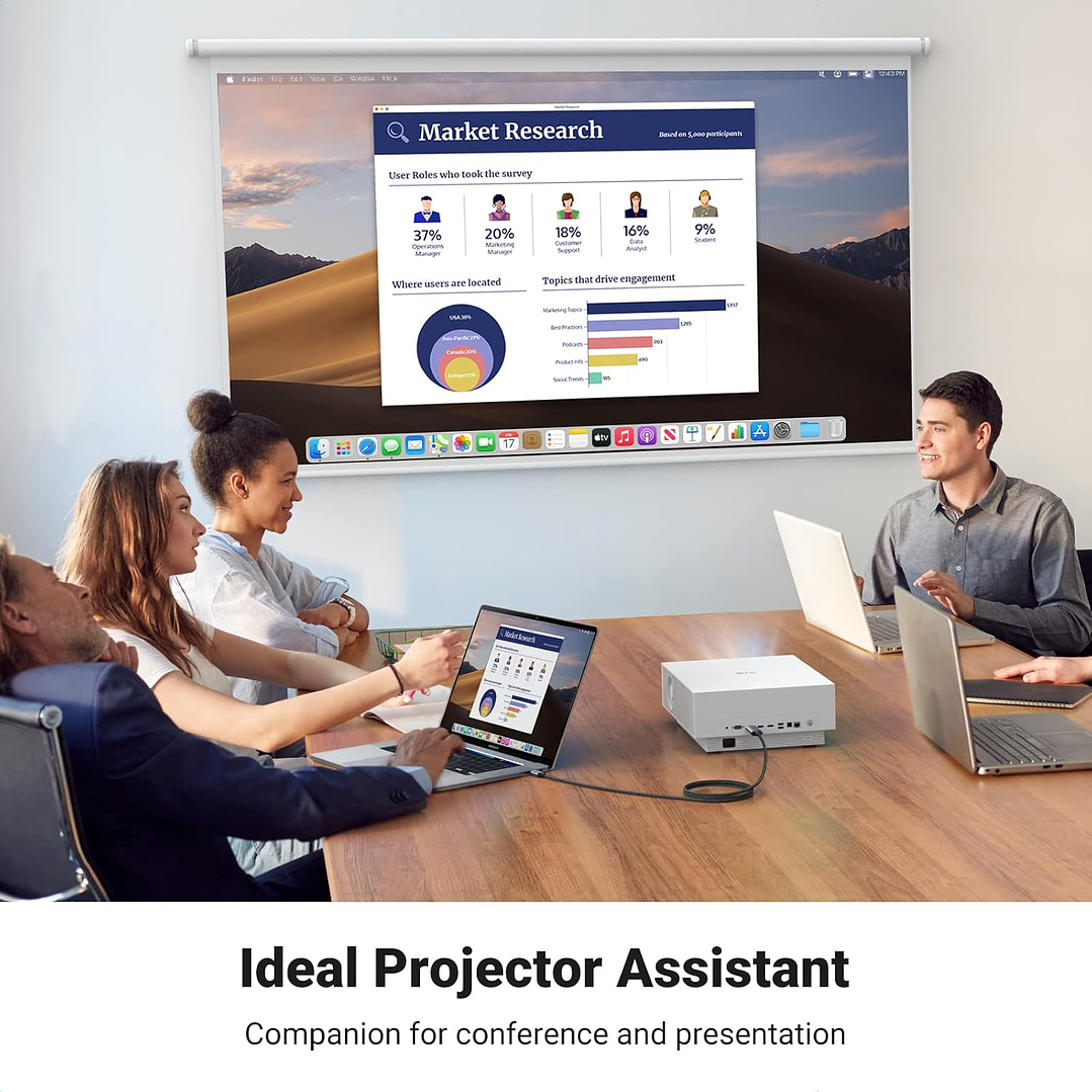 Ugreen cable HDMI cable - USB Type C 4K 60 Hz 1.5 m (black-gray) 4