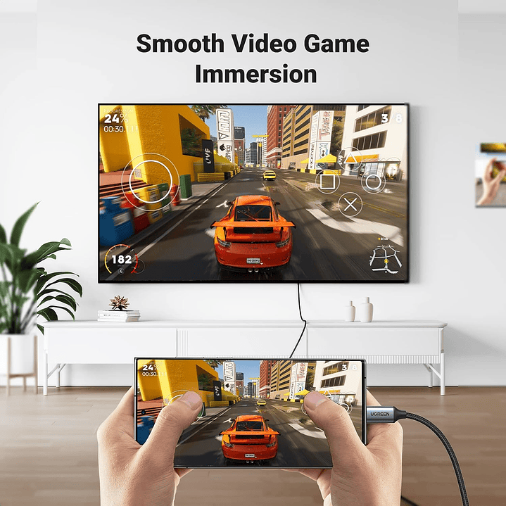 Ugreen cable HDMI cable - USB Type C 4K 60 Hz 1.5 m (black-gray) 7