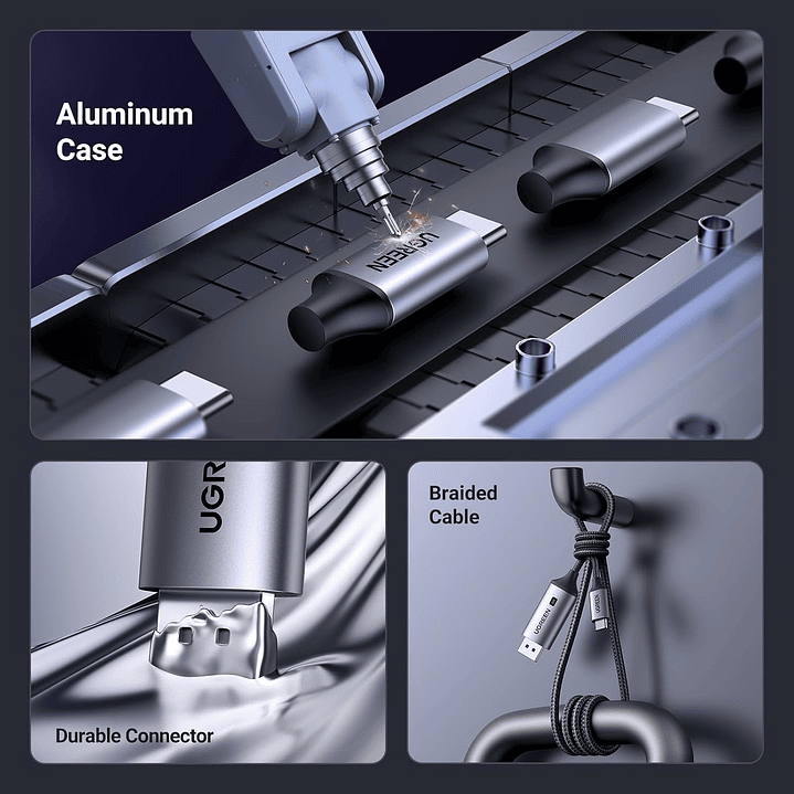 UGREEN 8K USB-C to DisplayPort Cable - 1M 2