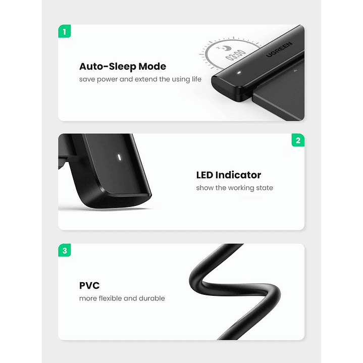 UGREEN Conversor USB-C 3.0 para SATA de 2,5 polegadas 50 cm 3