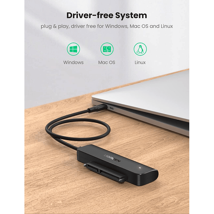 UGREEN Conversor USB-C 3.0 para SATA de 2,5 polegadas 50 cm 7