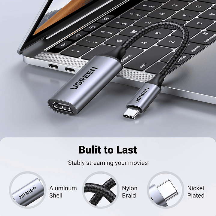 UGREEN USB C to HDMI Adapter Cable 4K@60Hz Aluminum Type C Thunderbolt 4/3 Converter Male to Female 4