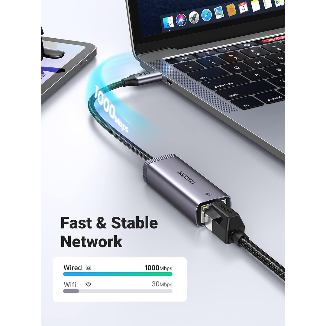 UGREEN USB-C 3.1 GEN1 To Gigabit Ethernet Adapter  4