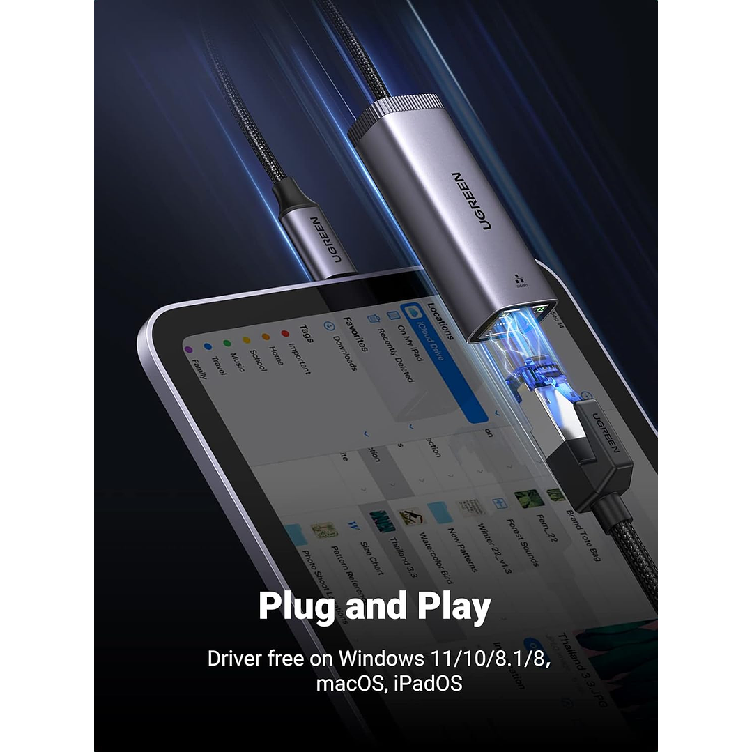 UGREEN USB-C 3.1 GEN1 To Gigabit Ethernet Adapter  5