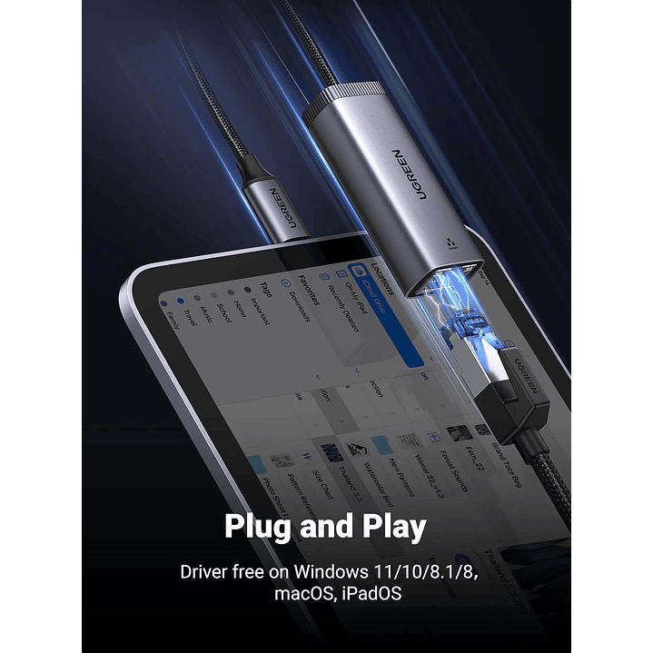 UGREEN USB-C 3.1 GEN1 To Gigabit Ethernet Adapter  5