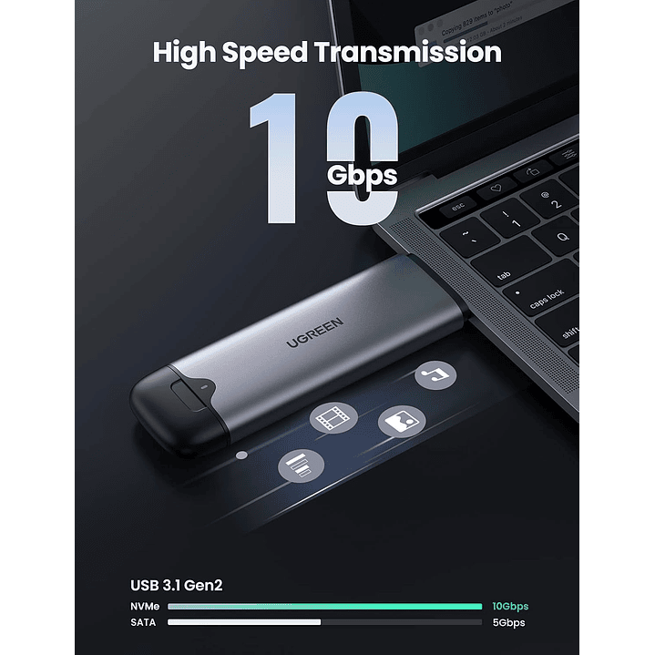 UGreen M.2 NVME SSD Enclosure - 10GBPS  2