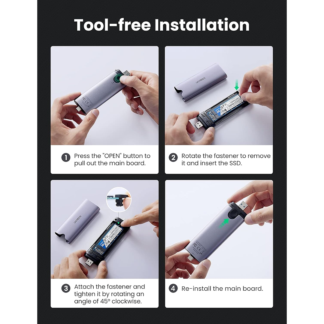 UGreen M.2 NVME SSD Enclosure - 10GBPS  5
