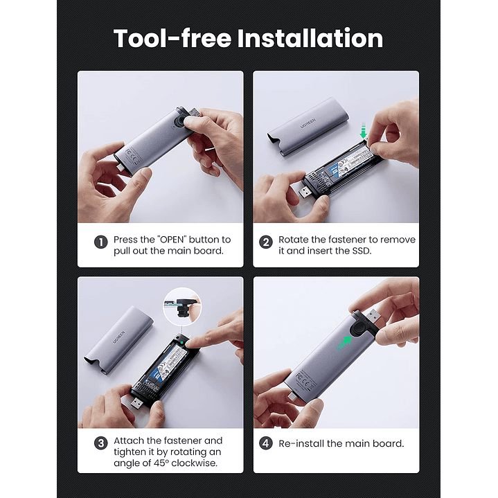 UGreen M.2 NVME SSD Enclosure - 10GBPS  5