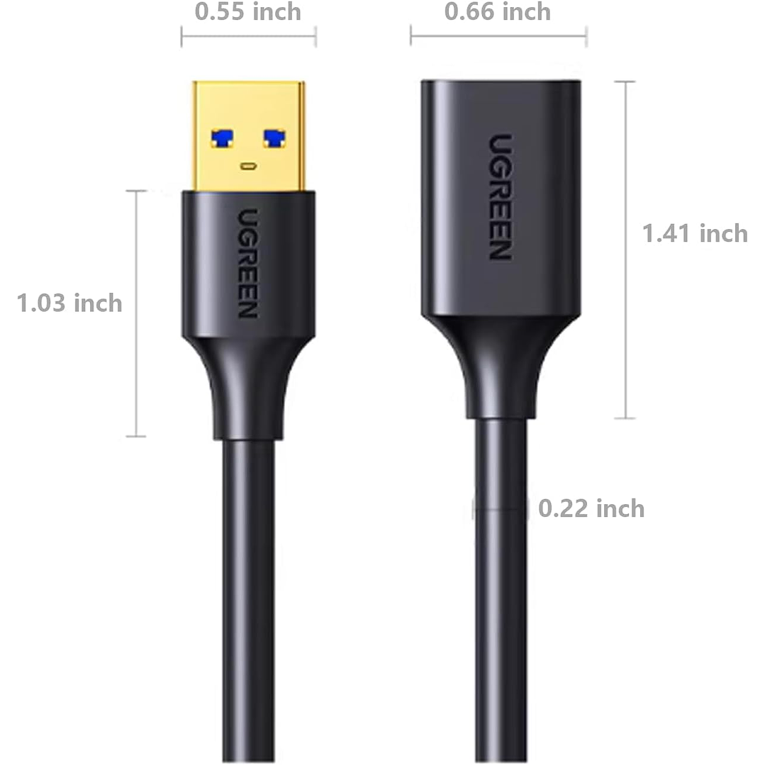 UGREEN Cabo macho de extensão USB 3.0 1 m (preto) 9