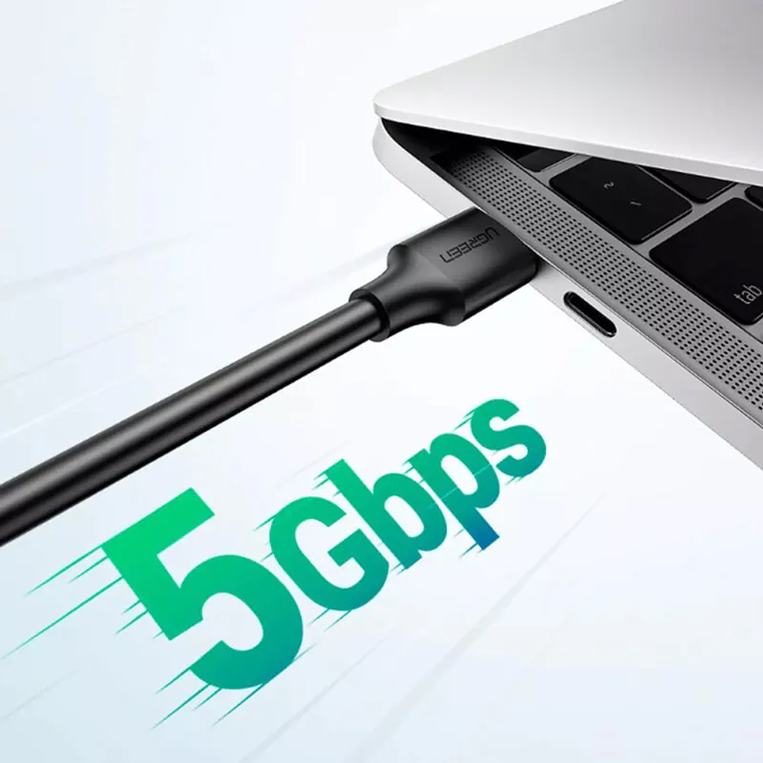 UGREEN Cabo USB-A 3.0 Macho para Macho 1m (Preto) 3