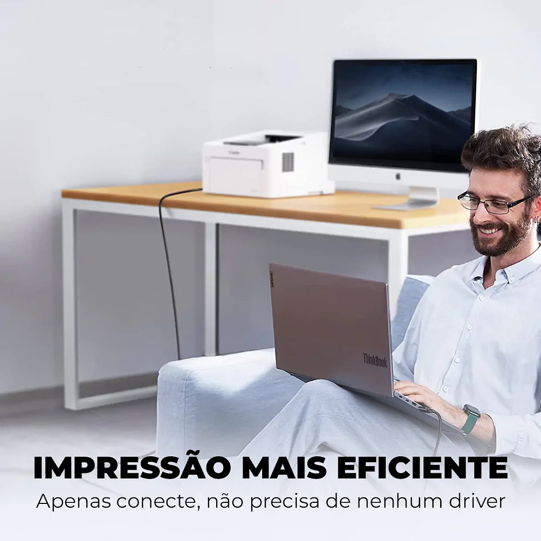 UGREEN Cabo de impressão USB 2.0 AM para BM 2m (preto) 2