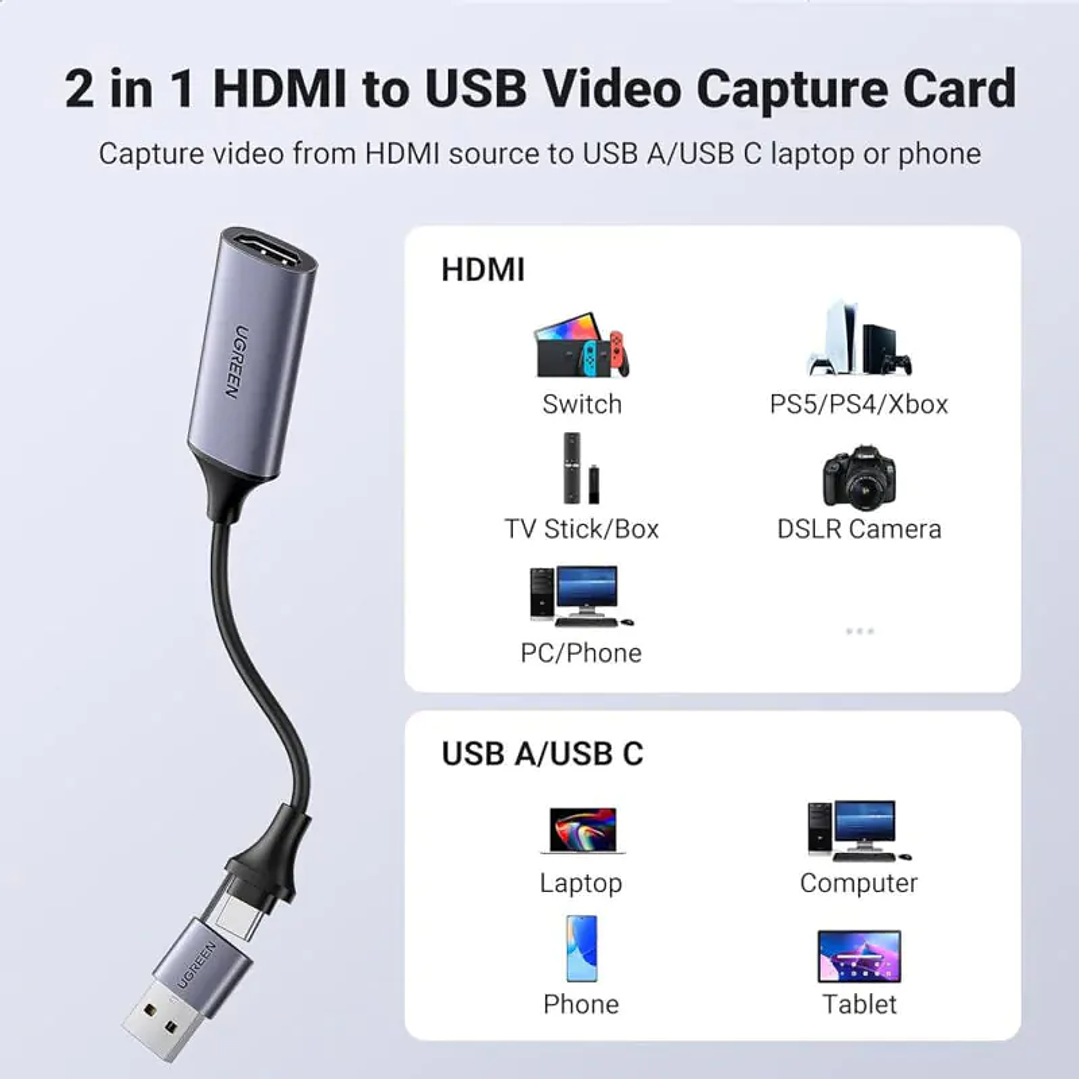 Ugreen USB 1080P Video Capture Device 1080P  2