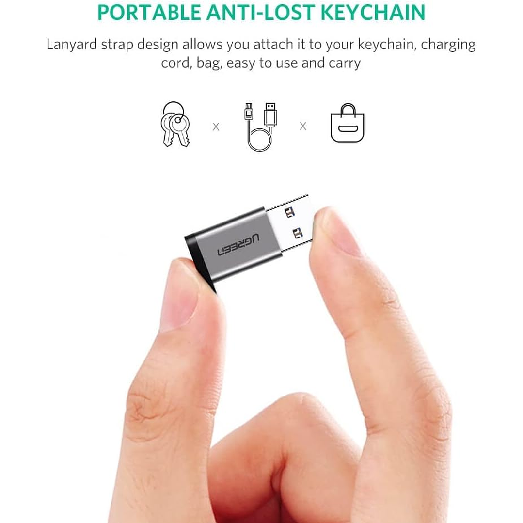 UGREEN USB 3.0-A TO USB-C M/F ADPATER (GRAY) 2